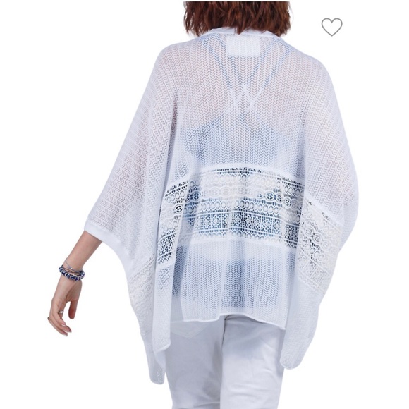 California Moonrise Crochet Lace Throw Over Top - Picture 3 of 13